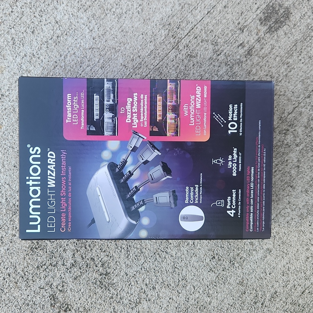 LUMINATIONS, LIGHT WIZARD, Brand New Holiday Christmas, 4 Port Connection